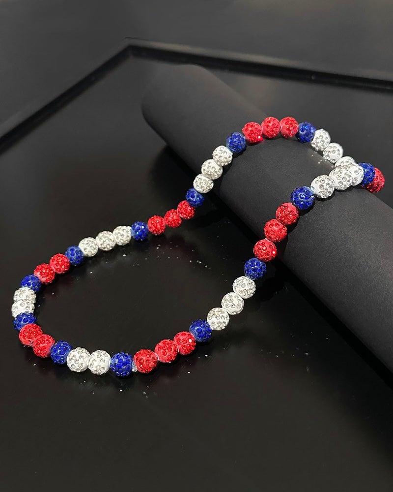 NEXIULT Baseball Bead Necklace for Men, 16/18/20" Ice Necklace Cool Gifts, Rhinestone Bling Inspired Sports Jewelry Gift - Image 2